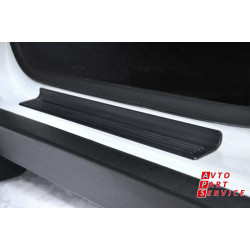 Накладки в проем дверей (черное тиснение) (4шт.) для Renault Duster (2016-)